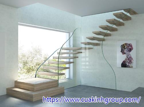 Nhận lắp đặt cầu thang kính cường lực tại Hậu Giang giá tốt