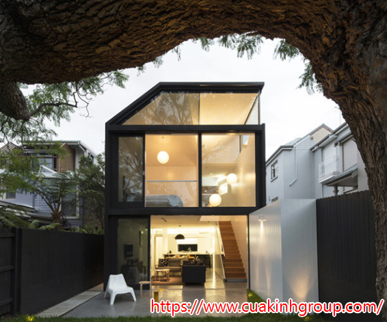 Xây nhà đẹp với thiết kế kính cường lực