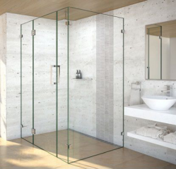 Vách Tắm Kính Góc Vuông Gia Đình Anh Triệu Chung Cư Mỹ Đình Plaza 2 