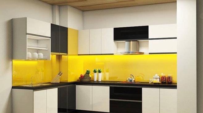 Phong thủy chọn màu kính ốp bếp