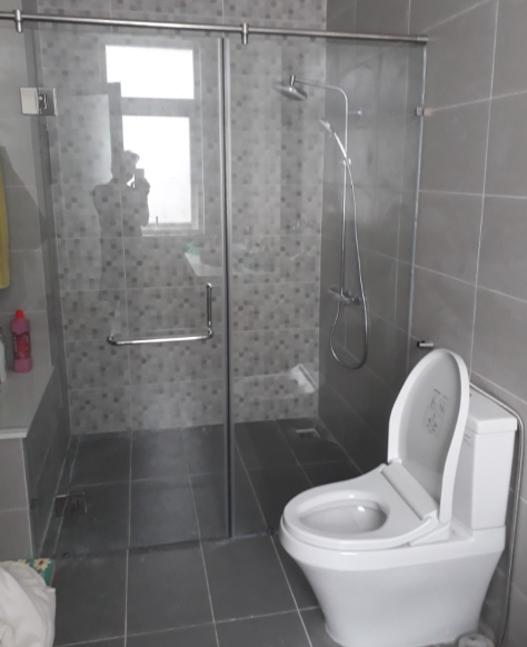 Vách Tắm Kính Mở 2 Tấm A Khánh Tại Chung Cư FLC Green Home  