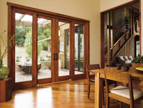 Cửa kính cường lực khung gỗ
