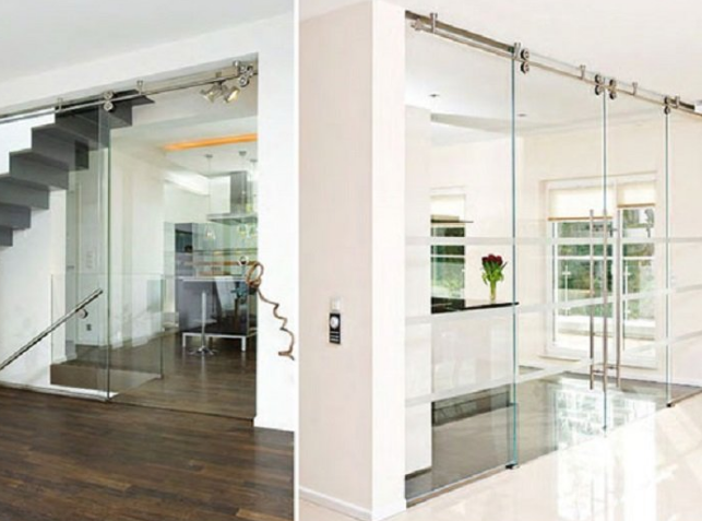 Cửa kính cường lực gia đình mở trượt