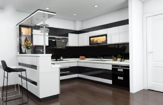 Kính Ốp Bếp Màu Đen  2
