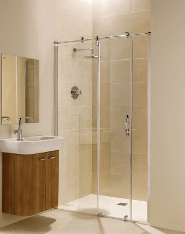 Vách tắm kính cửa lùa trượt Hà Nội