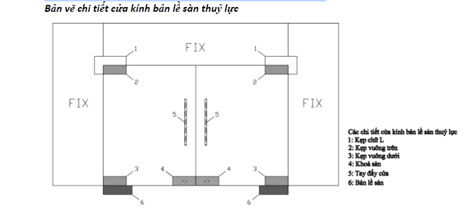 thiết kế cửa kính cường lực bản lề sàn tại hà nội