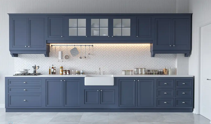Tủ bếp bằng kính cường lực1