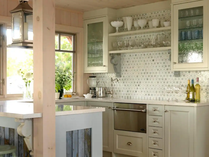 Tủ bếp bằng kính cường lực2