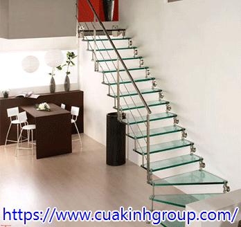 Báo giá thi công thiết kế cầu thang kính cường lực tại Quảng Ngãi