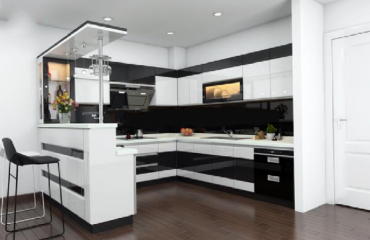 Kính Ốp Bếp Màu Đen Lỳ