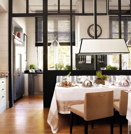 Hưỡng dẫn thiết kế mẫu vách kính phòng khách và bếp rẻ, chất lượng