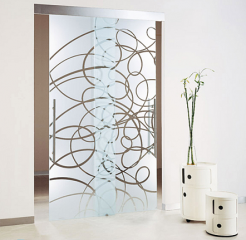 Mẫu vách kính nghệ thuật điều khắc đẹp lung linh