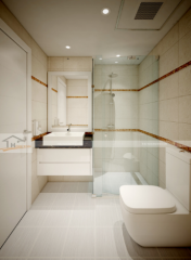 Vách tắm kính chung cư Golden Palace