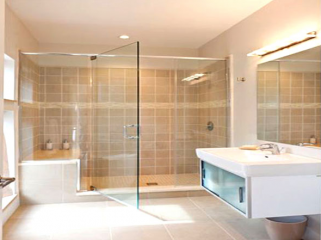 Mẫu vách tắm kính mở quay thẳng góc