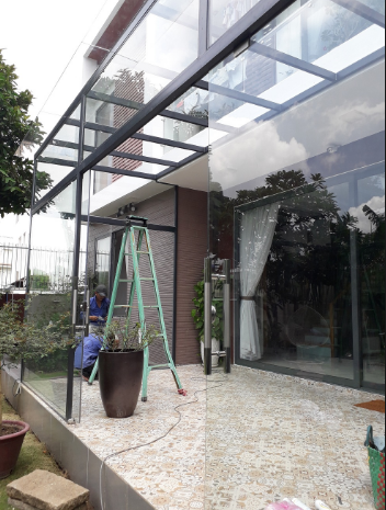 Các bước thi công mái kính lấy sáng của thợ nhôm kính chuyên nghiệp