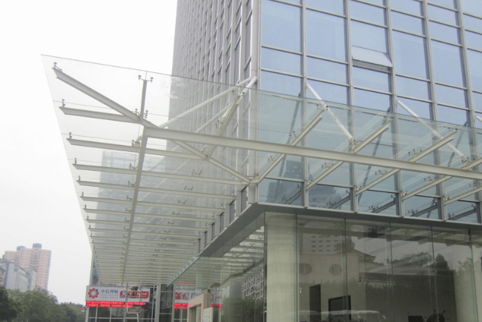 Mái kính cường lực dây treo 1