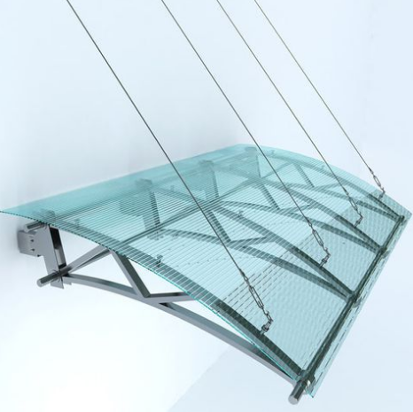 Mái kính cường lực dây treo