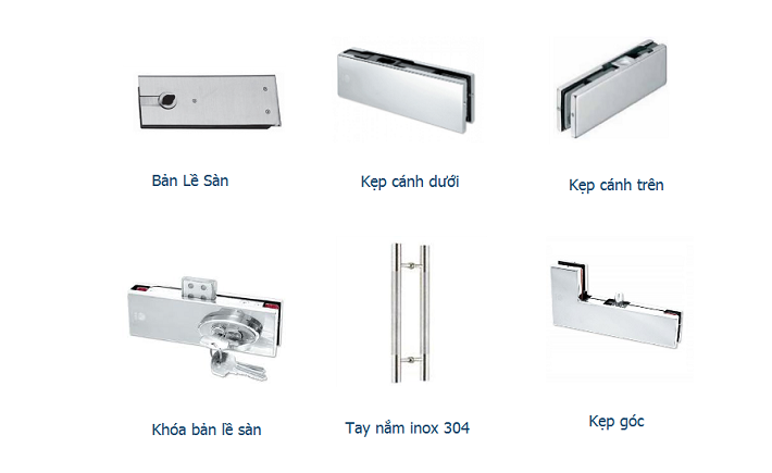 bản lề sàn cửa kính cường lực
