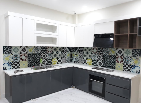 Kính Ốp Bếp Hoa Văn Nổi Bật 2