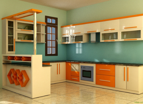 Kính Ốp Bếp Màu Ngọc Lam