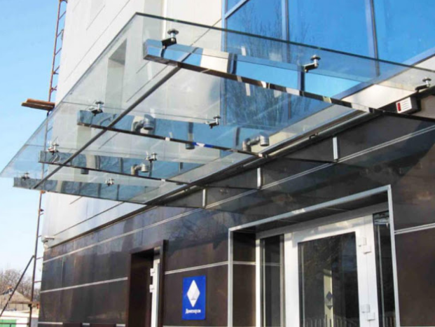 Mẫu mái kính khung inox sang trọng 1